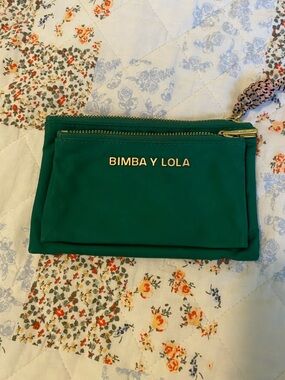 Bimba Y Lola Emerald Green Zip Pouch